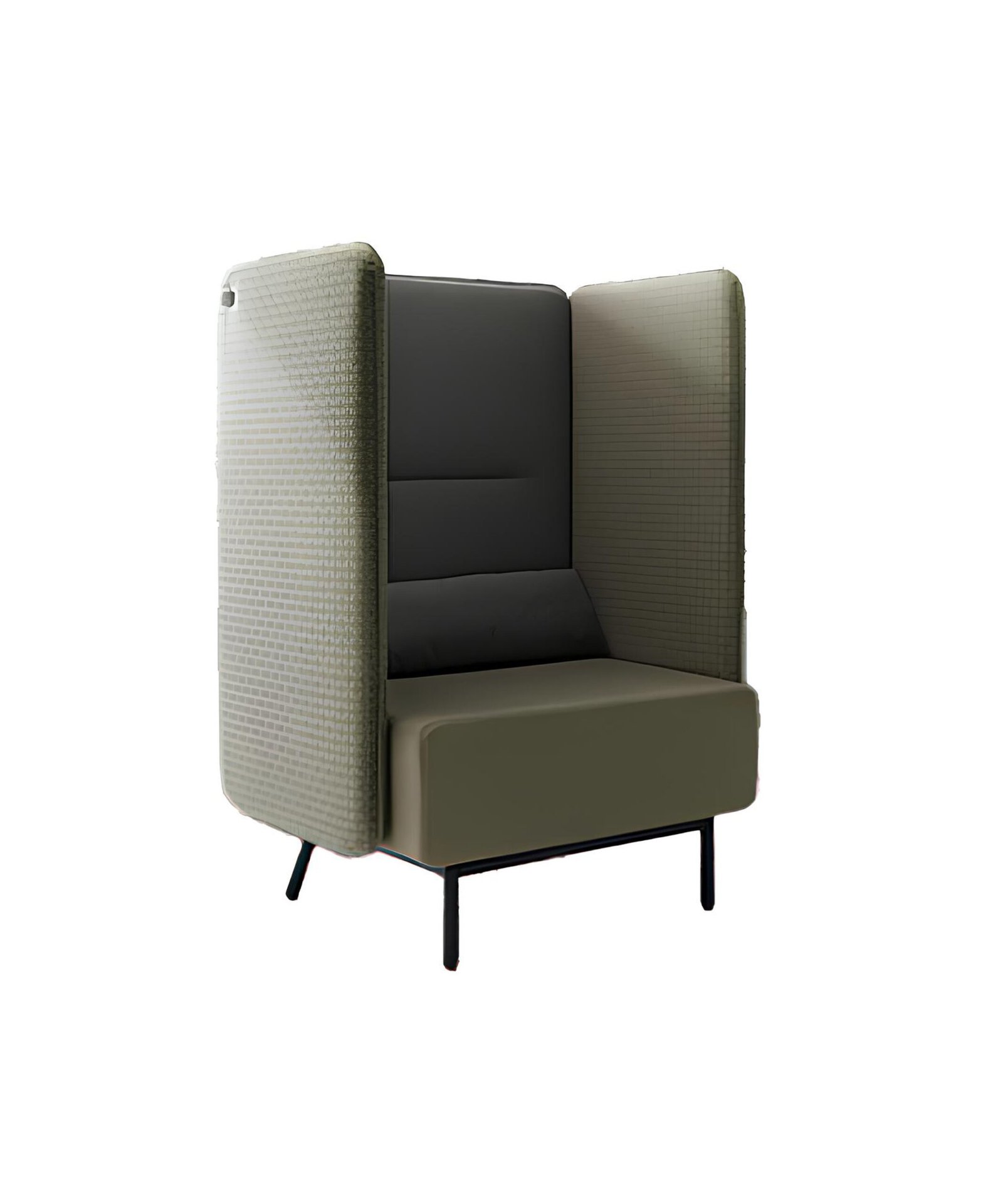 Poltrona con fianchi e schienali alti 870mm