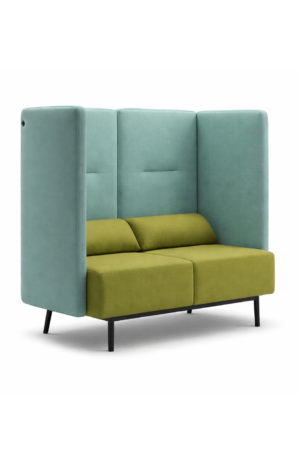 Divano rifugio a due posti con fianchi e schienale alti 1510mm