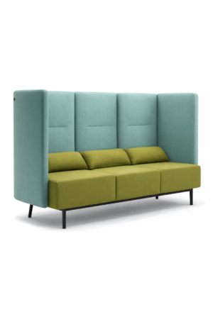 Divano rifugio a 3 posti con fianchi e schienale alti 1310mm