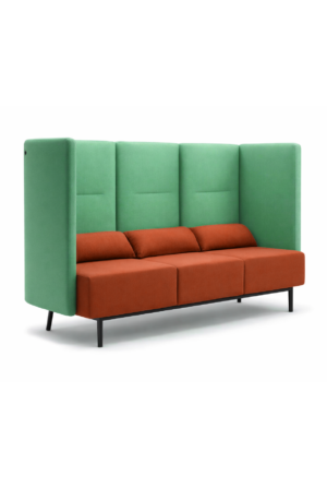 Divano rifugio a 3 posti con fianchi e schienale alti 1510mm