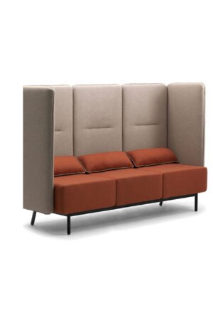 Divano 3 posti con fianchi e schienali alti 870mm