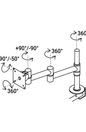 Braccio porta monitor REGOLAZIONE PROFONDITÀ INDIPENDENTE