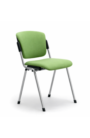 Seduta attesa con schienale e seduta imbottita e rivestita