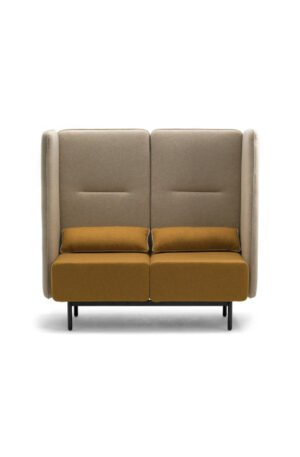 Divano 2 posti con fianchi e schienali alti 870mm