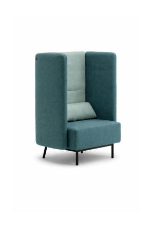 Divano largo rifugio a 1 posto con fianchi e schienale alti 1510mm