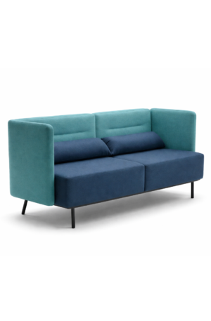 Divano largo a 2 posti con fianchi e schienale alti 870mm